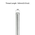 thumbnail image 2 of Uxcell Fully Threaded Rod M5 x 140mm 0.8mm Thread Pitch 304 Stainless Steel Right Hand Threaded Rods Bar Studs 2 Pack, 2 of 6