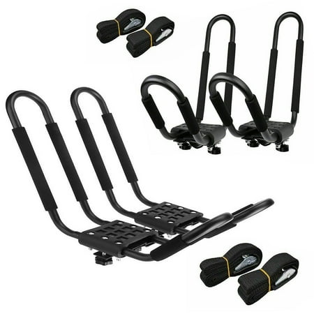 Andoer 2 Pairs Kayak Roof Rack Kayak Canoe Boat Surfboard Roof Mount Rack for Car SUV Truck Crossbars