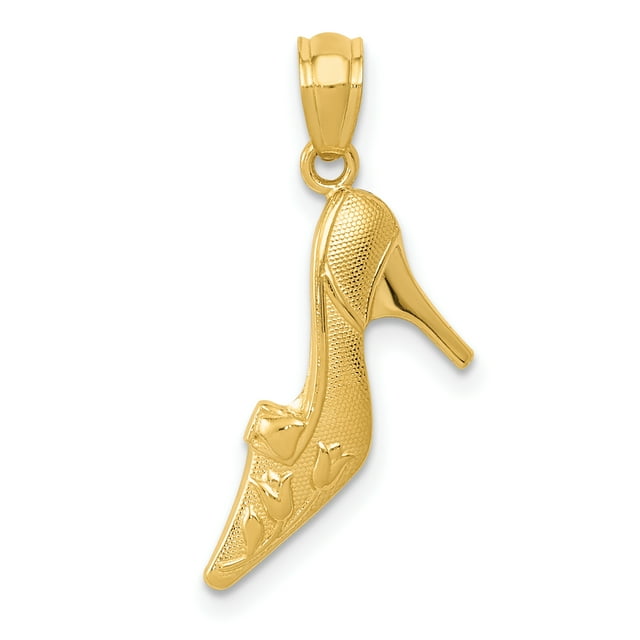 14 Carats Or Jaune Talon Tulipe Collier Pendentif Pendentif