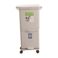 thumbnail image 3 of Bote de basura de cocina tipo pedal, bote de basura de clasificación de desechos con ruedas, bote de basura de dos niveles de 38L, para restaurantes, 3 of 6