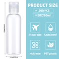 thumbnail image 2 of Botellas vacías de plástico Zhehao, 200 unidades, 60 ml con tapa abatible, 2 onzas, 2 of 6