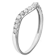 thumbnail image 2 of 10k White Gold Curved Diamond Wedding Band (1/5 cttw, I-J Color, I2-I3 Clarity), 2 of 5
