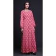 thumbnail image 4 of Bimba Polyester Georgette Stencil Damask Print Womenâ€™s Long Elastic Waist Casual Summer MaxiÂ&nbsp;Dress-X-Large, 4 of 5