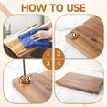 thumbnail image 4 of Xrouty 1 Pack Cutting Board Rubber Feet, Non-Slip Rubber Feet for Cutting Board with Stainless Screws, 0.8x2 cm Low Profile Gold, 4 of 4
