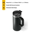 thumbnail image 3 of RTIC 16 oz Ceramic Lined Insulated Road Trip Travel Mug, Leak-Resistant Lid, Black, 3 of 7