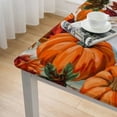 thumbnail image 5 of BANET Autumn Pumpkins Print Square Tablecloth Washable Polyester Table Cloth for Square Tables Waterproof Wrinkle Free Stain Resistant Table Cover for Kitchen Dining Room white, 5 of 8