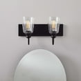 thumbnail image 6 of Better Homes & Gardens 16" Farmhouse 2-Light Bronze Vanity Light, Metal Fixture Seeded Glass Shades, 6 of 10