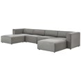 thumbnail image 1 of Sectional Sofa Set, Faux Vegan Leather, Grey Gray, Modern Contemporary Urban Design, Living Lounge Room Hotel Lobby Hospitality, 1 of 10