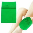 thumbnail image 3 of Korean Body Scrub Exfoliating Cloth, 5 Pcs 9.06*5.51 inches Green Sauna Towel Exfoliating Scrub Bath Mitten, 3 of 9