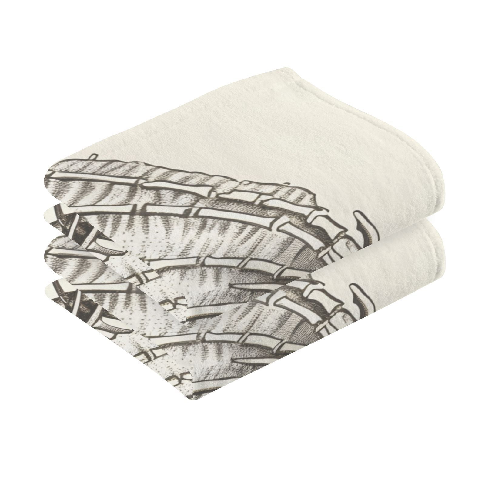 Dinosaur Skeleton Hand Towels Cotton Bath Towels Large Face Towels Absorbent for Bathroom 2 Packs