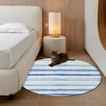 thumbnail image 2 of Round Rug 4Ft Washable Non-Slip, Blue White Circle Area Rugs for Living Room Bedroom, Modern Watercolor Abstract Ombre Striped Indoor Floor Mats Carpet Runner for Home Decor Aesthetic, 2 of 8