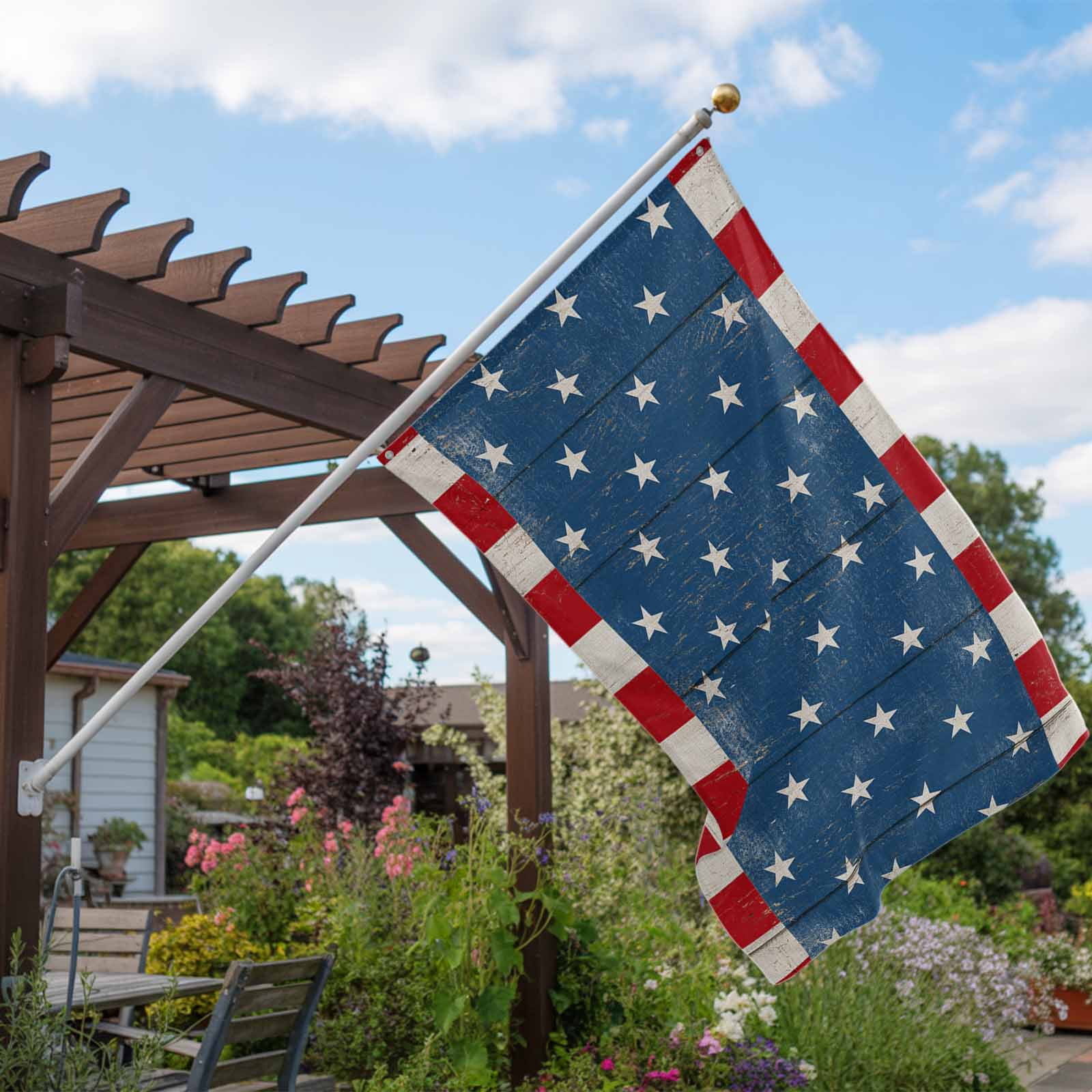 4th of July Flags for Outside 3x5 ft USA Flag Outdoor Flags Double Sided Grommets House Banner Patriotic Stars Buffalo Patio Yard Flag for Outdoor Party Porch Garden Independence Day Decor