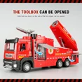 thumbnail image 5 of 1/32 Fire Truck Model Water Spray Fire Rescue Toy Car Die-cast Light Sound Simulation Vehicle Pull-Back Car Models for Kid Gift, 5 of 10