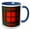 Blue/White, variant on 3drose, Image of Scott Clan Kilt Scottish Tartan Plaid Pattern, 11oz Two-tone Blue Mug