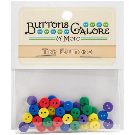 1/4in Tiny Round Buttons (19 Colors Available)