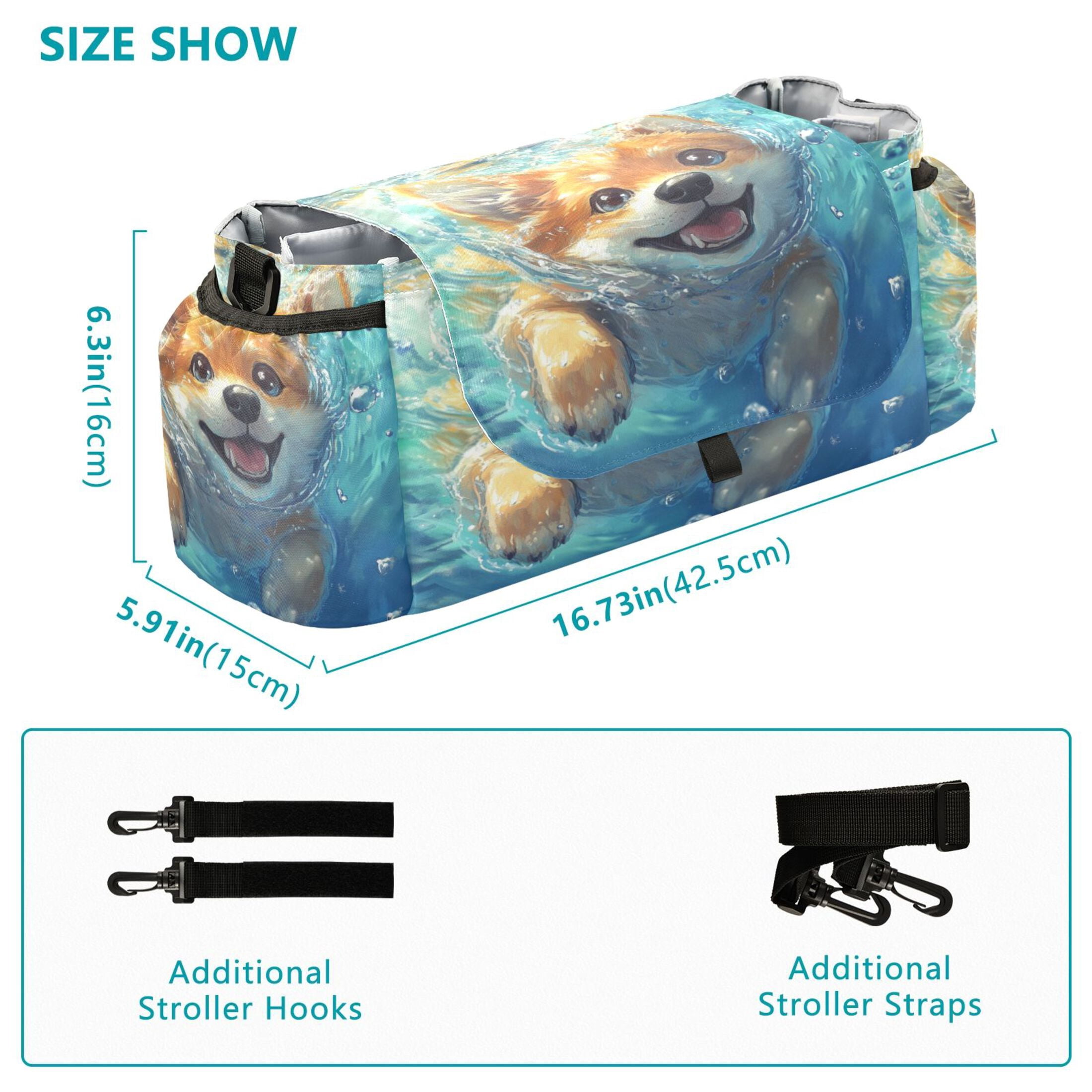 DIXRUYEE Stroller Organizer Curious Little Tiger Printed