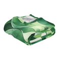 thumbnail image 3 of 70x55 Inches Glow in The Dark Blanket Cozy Throw Camping Blankets for Home and Outdoor Use Watercolor Green Wavy Lines, 3 of 8