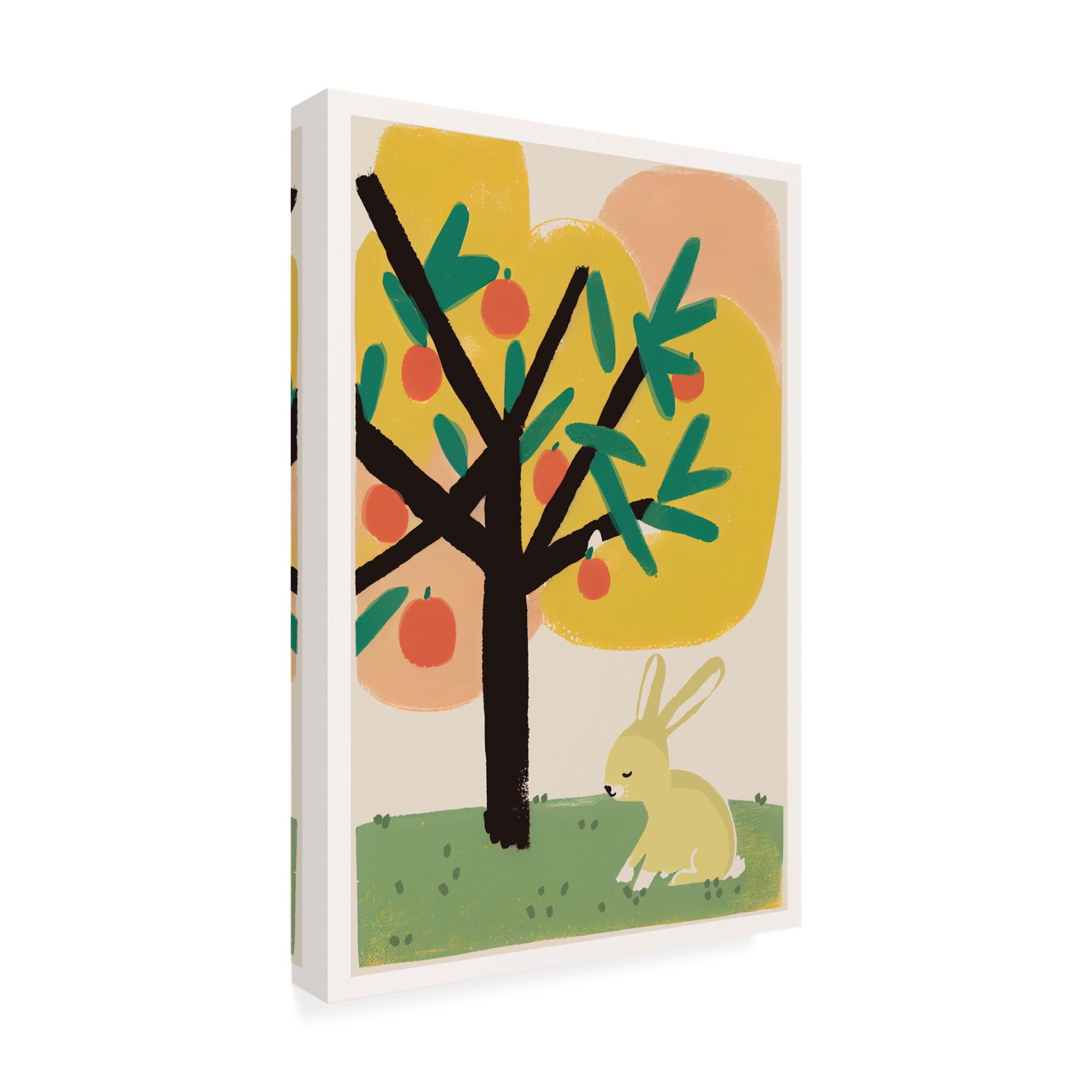 Trademark Fine Art Treechild Bunny Under Apple Tree Canvas Wall Art