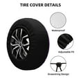 thumbnail image 2 of Sikiie Astronaut PVC Leather Spare Tire Wheel Cover Spare Tire Cover, for Car Truck SUV Camper Trailer Universal Fit(14-17in)-16 inch, 2 of 6