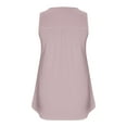 thumbnail image 5 of Diufon Plus Size Womens Vest Summer Solid Color Pleated Tops V Neck Sleeveless Button Tees, 5 of 5