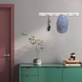 thumbnail image 4 of MoNiBloom Bamboo 6 Hooks Wall Mounted, Hat Scarf Keys Storage Coat Rack, White, for Home and Office, 4 of 10