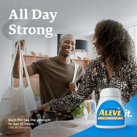 Aleve Back & Muscle Pain Reliever/Fever Reducer Naproxen Sodium Tablets, 220 mg, 24 Ct