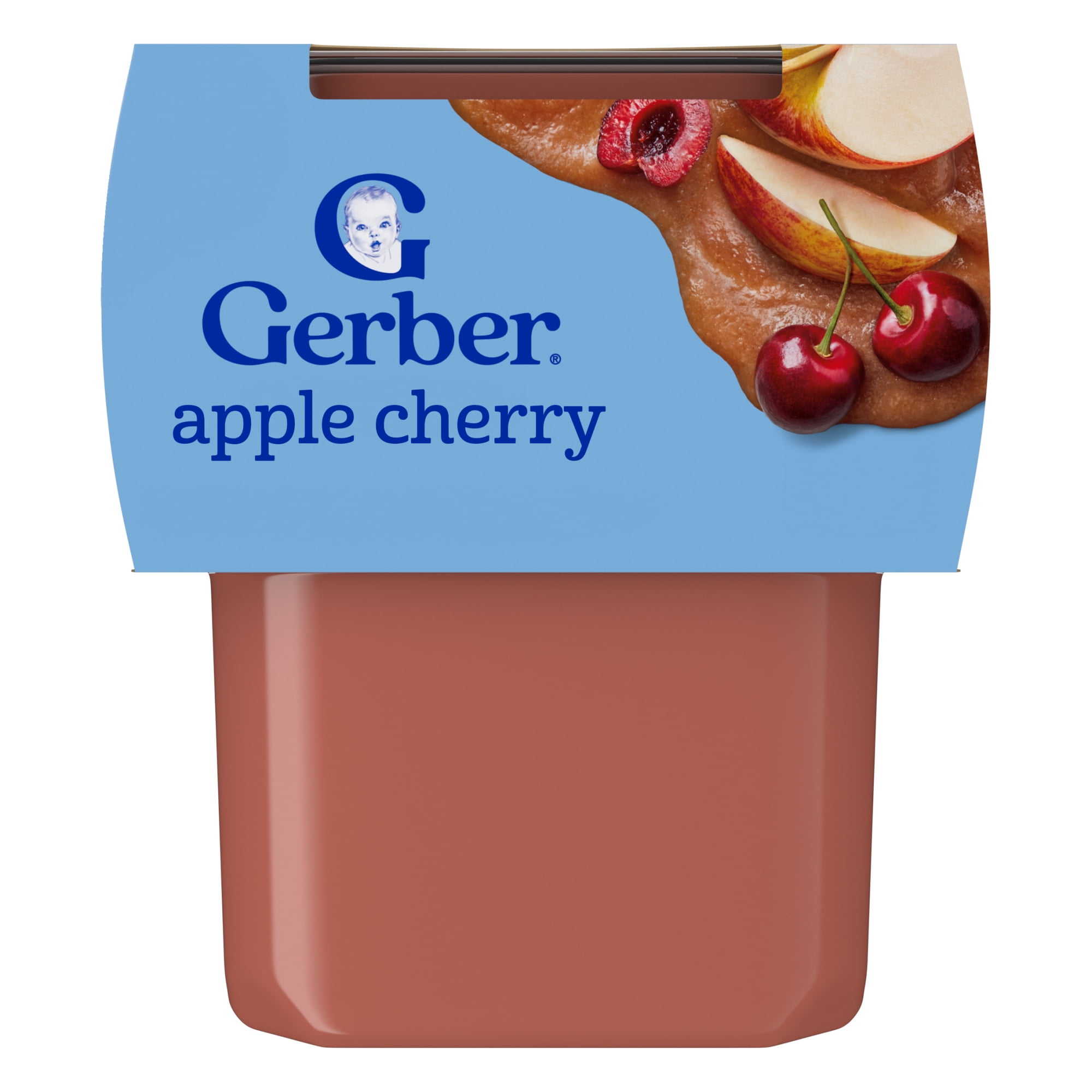 Gerber 2nd Foods Natural for Baby Baby Food, Apple Cherry, 4 oz Tubs (2 Pack)