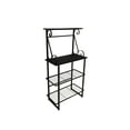 thumbnail image 4 of Kings Brand Furniture Elegant Metal/Wood Kitchen Baker’s Rack, 4 Shelves, Pewter/Black, 4 of 8
