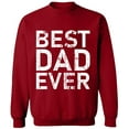 thumbnail image 2 of OXI Crewneck Sweatshirt - Best Dad Ever,Basic Casual Sweatshirts for Men's and Women Fleece Sweatshirt Long Sleeve- Antiquee Cherry Small, 2 of 2