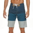 thumbnail image 3 of Aayomet Men Swim Trunks Summer Leisure Suit Waist Adjustable Drawstring Triangle Liner Quick Drying Pocket (Dark Blue, 42), 3 of 5