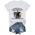 thumbnail image 6 of Leey-World 250 Years 1776-2026 250th Birthday Eagle Liberty Bell T-Shirt 4th Of July Tee Shirts for Women(White,S), 6 of 8