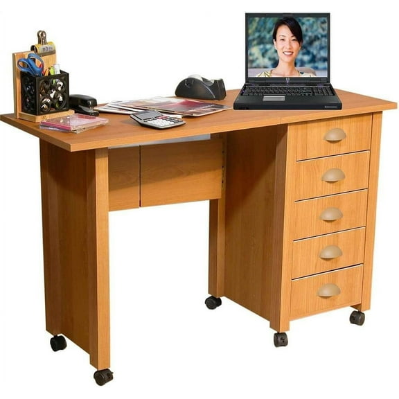 Venture Horizon Mobile Desk & Craft Center - Oak