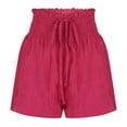thumbnail image 5 of LIaqionyy Womens Tie-Front Shorts Summer Casual Flowy Shorts Plus Size Wide Leg Shorts with Pockets, 5 of 7