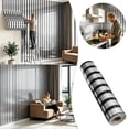 thumbnail image 2 of Silver Black Stripe Self-Adhesive Wallpaper Roll, 15.7" x 118" Peel and Stick Vinyl Wall Covering, Waterproof Removable Decorative Film for Kitchen Bedroom Rental, 2 of 6