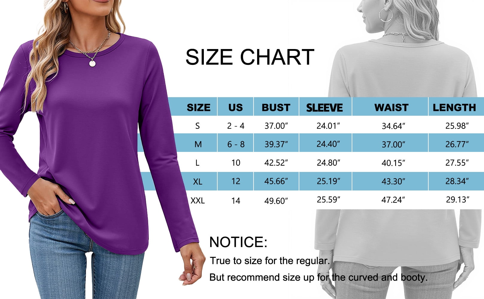 MOSHU 3 Pack T Shirts for Women Crew Neck Long Sleeve Womens shirts Casual Loose Fit Fall Tops