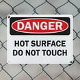 thumbnail image 5 of (2 Pack) Hot Surface Do Not Touch OSHA Danger Sign 10 Inch X 7 Inch Plastic Sign, Weather Resistant, UV Protected for Workplace, Business, and Construction Site, Made in the USA, 5 of 8