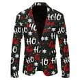 thumbnail image 1 of Men Christmas Snowflake Santa Men Suits Slim Fit 3 Piece Printed Pocket Lapel Button Wool Suit Jacket Suit, 1 of 5