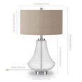 thumbnail image 5 of Evelyn&Zoe Traditional Seeded Glass Table Lamp with Flax Shade, 5 of 8