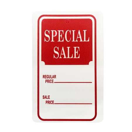 Coupons Sales Amram Coupon Tags, White/Red 1.25