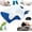 blue, variant on Doreve Cloudfaser Pillow, Memory Foam Cervical Pillow, Ergonomic Orthopedic Contour, for Side, Back and Stomach Sleepers (Black)