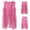 Pink, variant on Pink Tassel Vest for Women, Suede Women's Plus Size Vests, Tassel Vest for Women Slim and Sleeveless Vest for Women, L