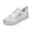 Silver, variant on Willtoo Womens Platform Casual Sneakers Lace Up Side Zipper Low Top Walking Shoes Lightweight Round Toe Fashion Comfort Skate Shoes