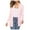 Pink, variant on Kiplyki Fall Cardigan for Women Up Solid Color Sleeve Hoodeless Top