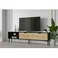 thumbnail image 2 of Riga Tv Stand Wooden Black-Oak, 2 of 10