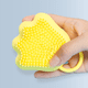 thumbnail image 3 of Cepillo de baño peine cepillo de aseo de goma de silicona cepillo de masaje para cachorros cepillo de limpieza de pelo suave, 3 of 6