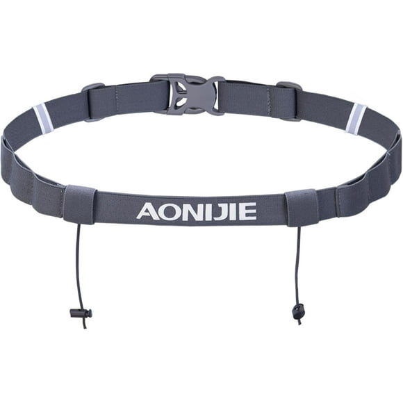 shiyou-Adjustable Running Race Belt with 6 Gel Loops Sports Number Belt with Clip Fastening for Triathlon, Marathon, Time Trial