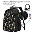 thumbnail image 2 of Balery Dancing Skeleton Party Mochila con carga USB para hombre y mujer - Mochila impermeable y antirrobo para portátil con puerto USB para viajes, trabajo, estudios y universidad, 2 of 7