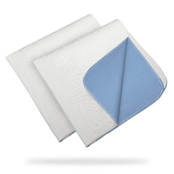 Gogreen Waterproof Incontinence Reusable Underpads, Washable & Absorbent Mattress Pad for Potty Training, Adult, Kids, Dogs (34" x 52", 2pcs)