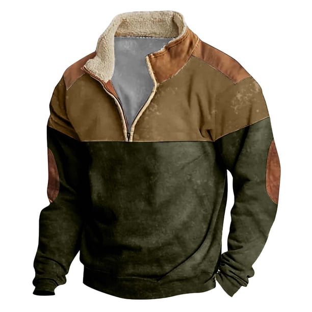 Spring And Autumn Men's Standing Collar Sweatshirt Is Outdoor Casual Sweaters TopsL