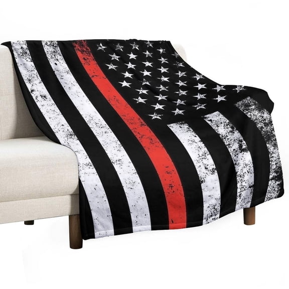 Black American Flag Throw Blanket for Women, Men - Super Soft Plush Blanket Throw Fleece Blanket Animal Blanket